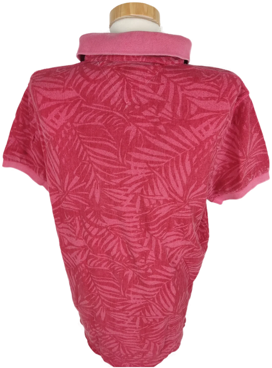 Polo Shirt "TommyHilfiger", kurzarm mit Kragen, rot gemustert, Größe M – Bild 4