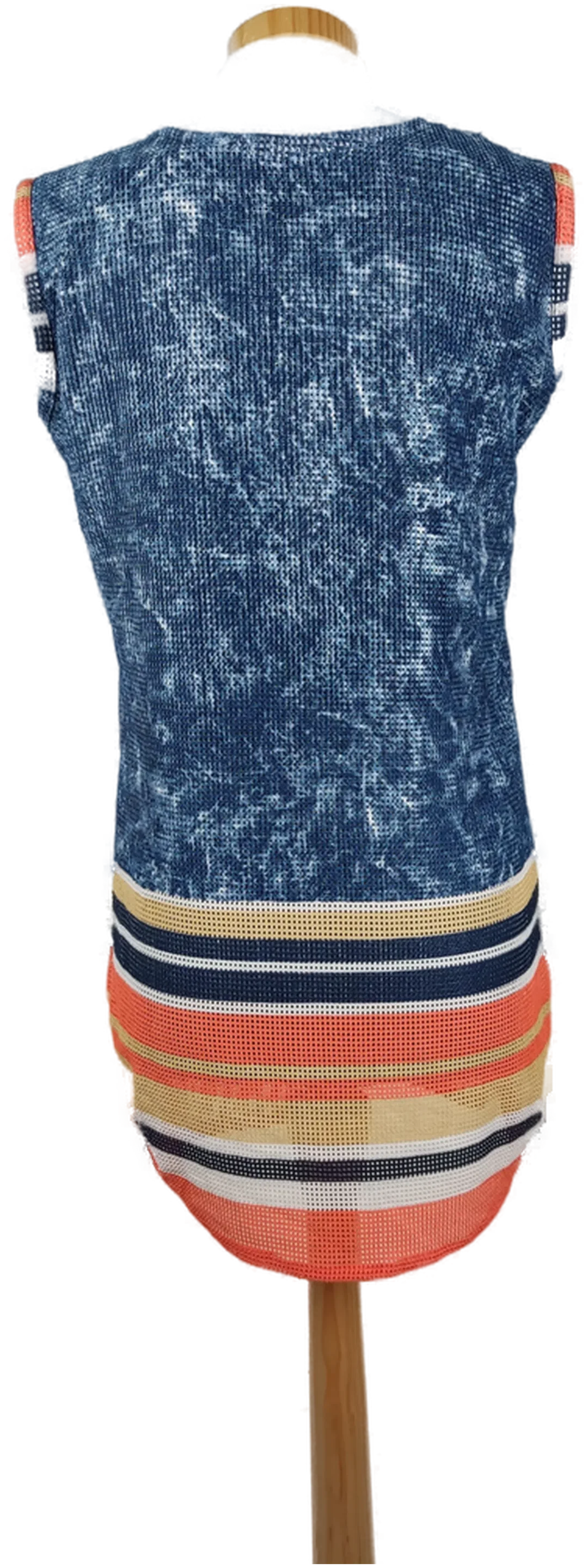 N.F. Damen-Minikleid blau gestreift - XL/42 – Bild 2