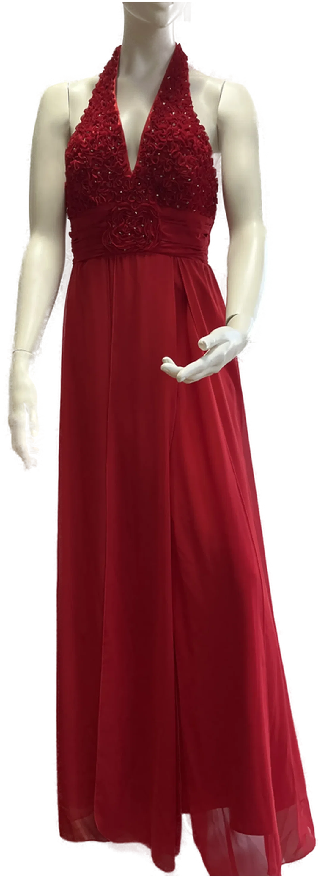 Ballkleid rot mit Rosen Gr. 36 Neu! – Bild 2