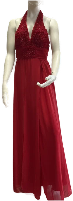 Ballkleid rot mit Rosen Gr. 36 Neu! - Bild 2