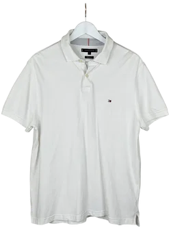 TOMMY HILFIGER Herren Polohemd, weiß - Gr. XL