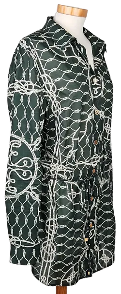 TORY BURCH Damen Longbluse, grün - Gr. M  - Bild 2