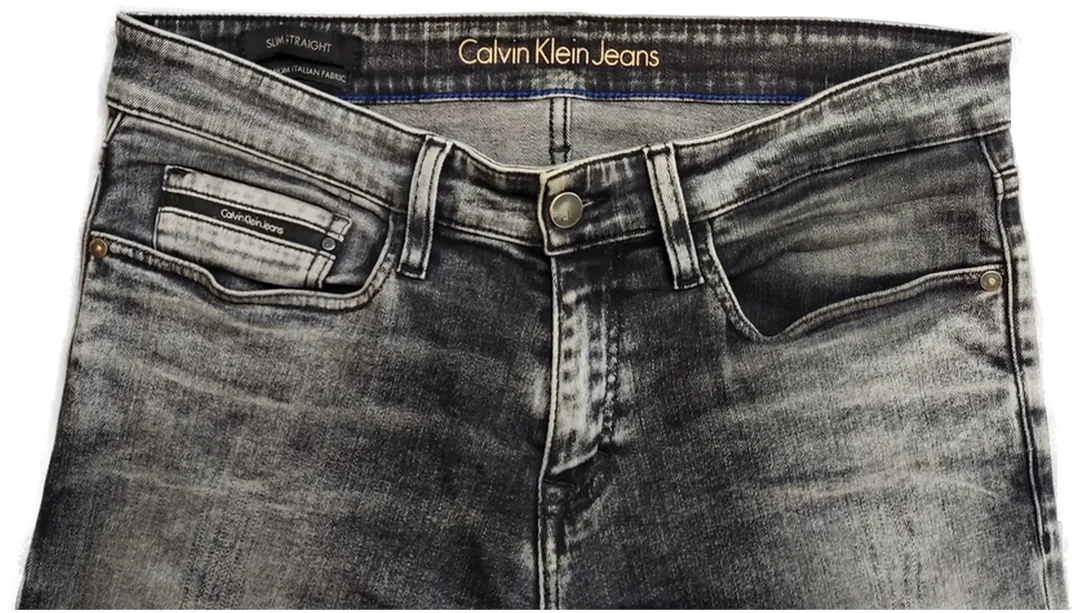 Calvin Klein Herren Slim Straight Jeans grau Gr. W31 L34 – Bild 3