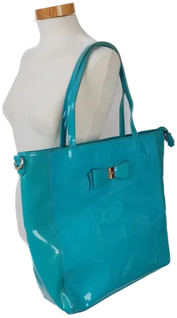 LYDC London Shopper in Lackoptik, türkis - Bild 4
