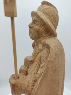 Nachtwächter Figur Handarbeit Holz 44 cm | Handgeschnitztes Unikat - Bild 6