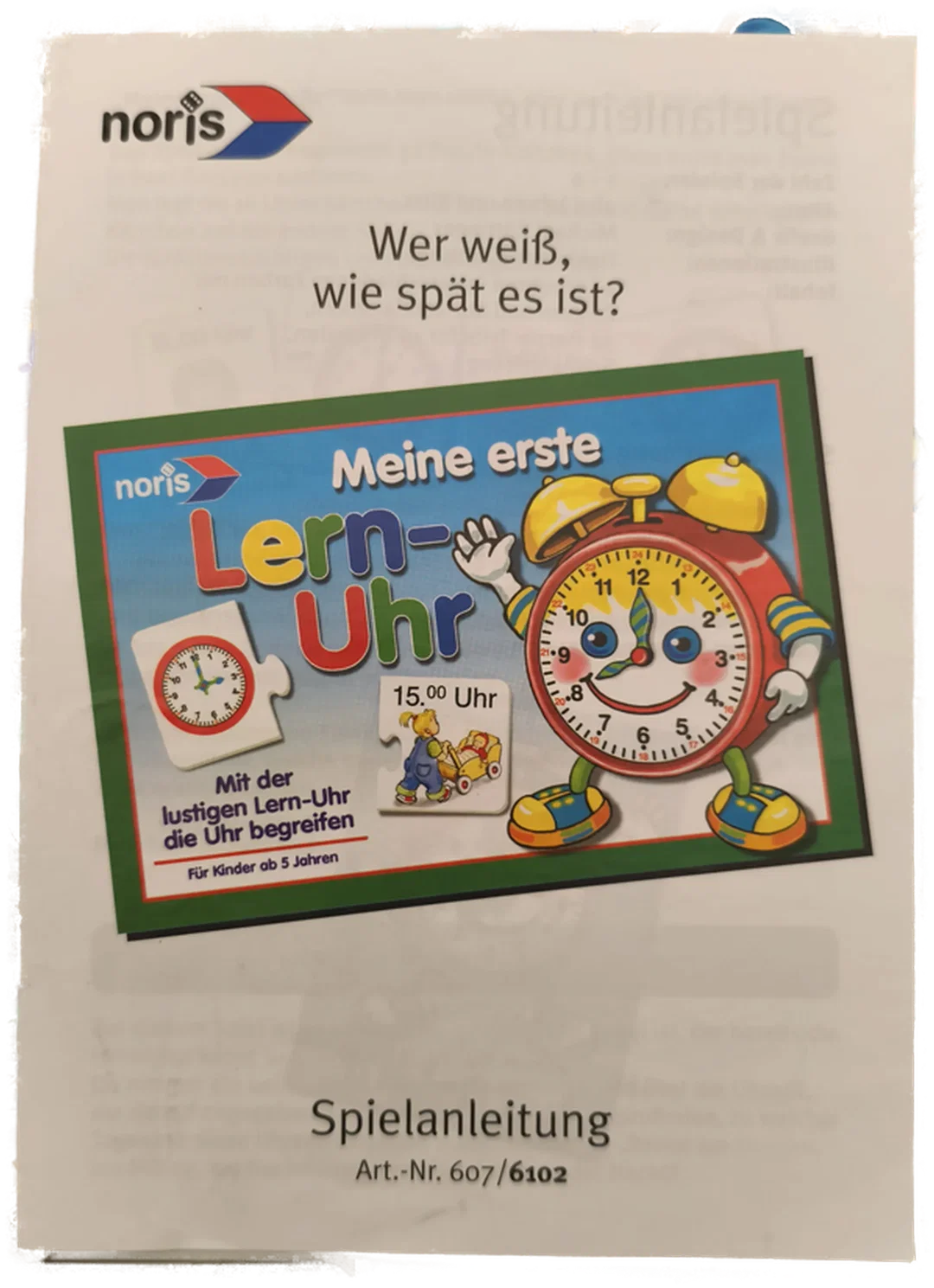 Noris, "Meine erste Lernuhr" – Bild 3
