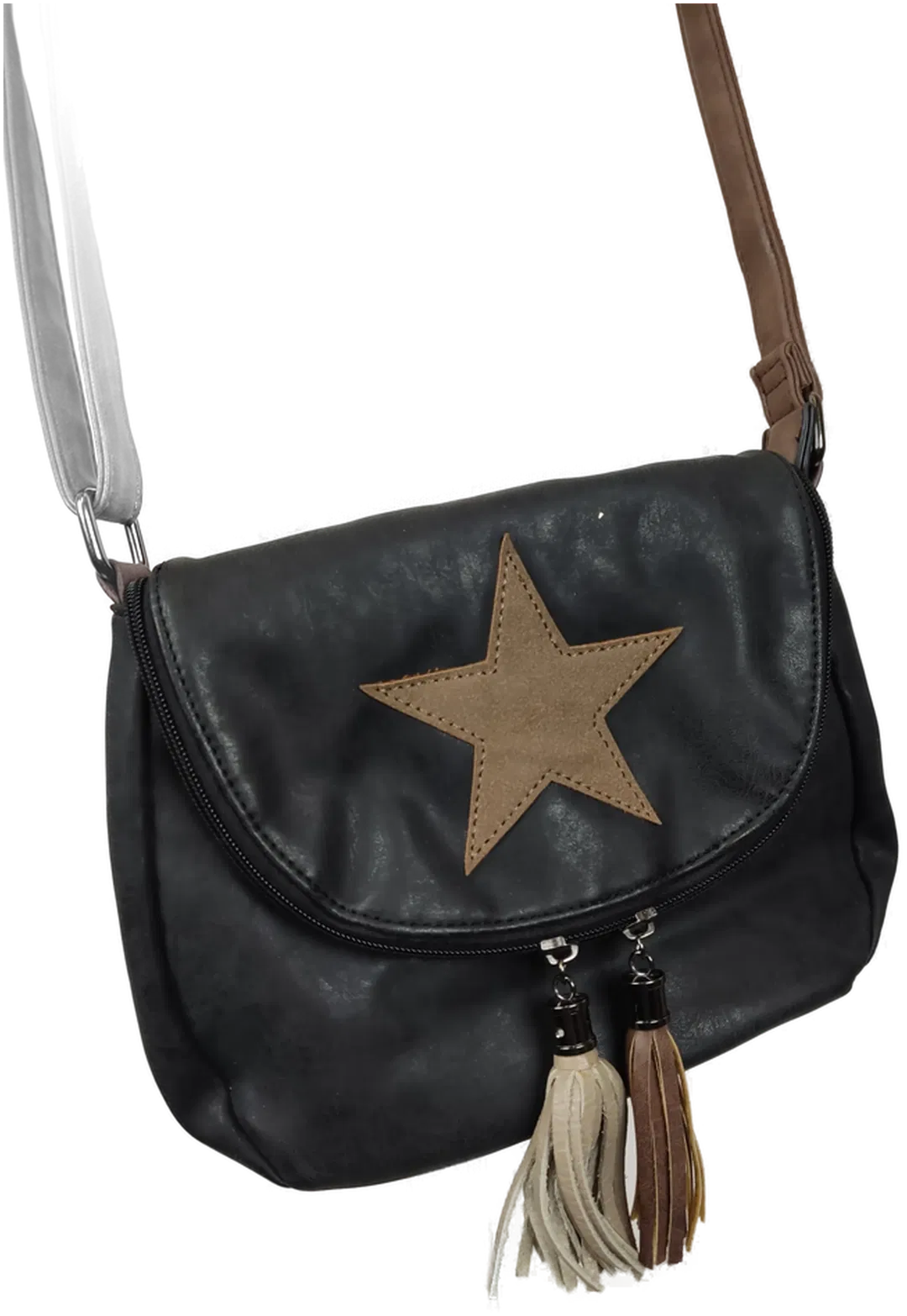 Canvas Damen Hand- Umhängetasche braun  - Bild 1