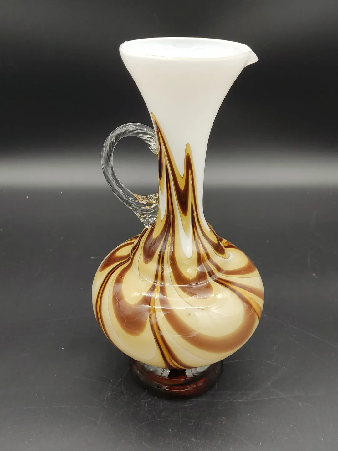 Marmorierte Krugvase in Stil von Opaline Florence / ca. 1970er-Jahre – Bild 2