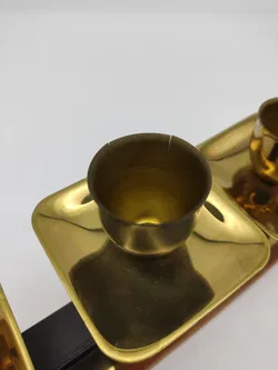 Mid Century Kerzenständer aus Teak & Messing - Bild 6