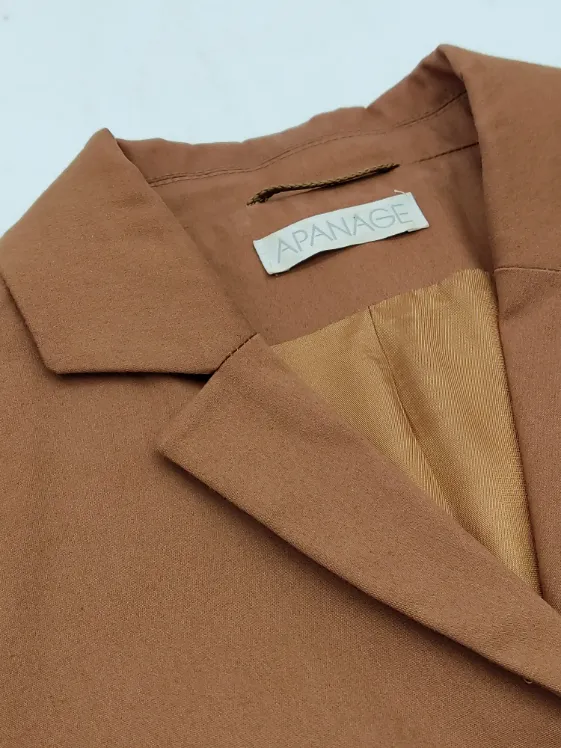 Vintage Apanage Damen Blazer, braun - Gr. S – Bild 4