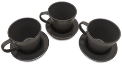Kaffeegeschirr für 3 Personen, grau, Steinzeug, Ikea - Bild 3