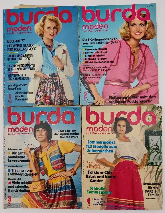 Burda Modezeitschrift 12 Hefte 1977 - Bild 1