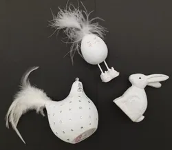 SET kleiner Osterfiguren - 3 Stück / Holz - Bild 1