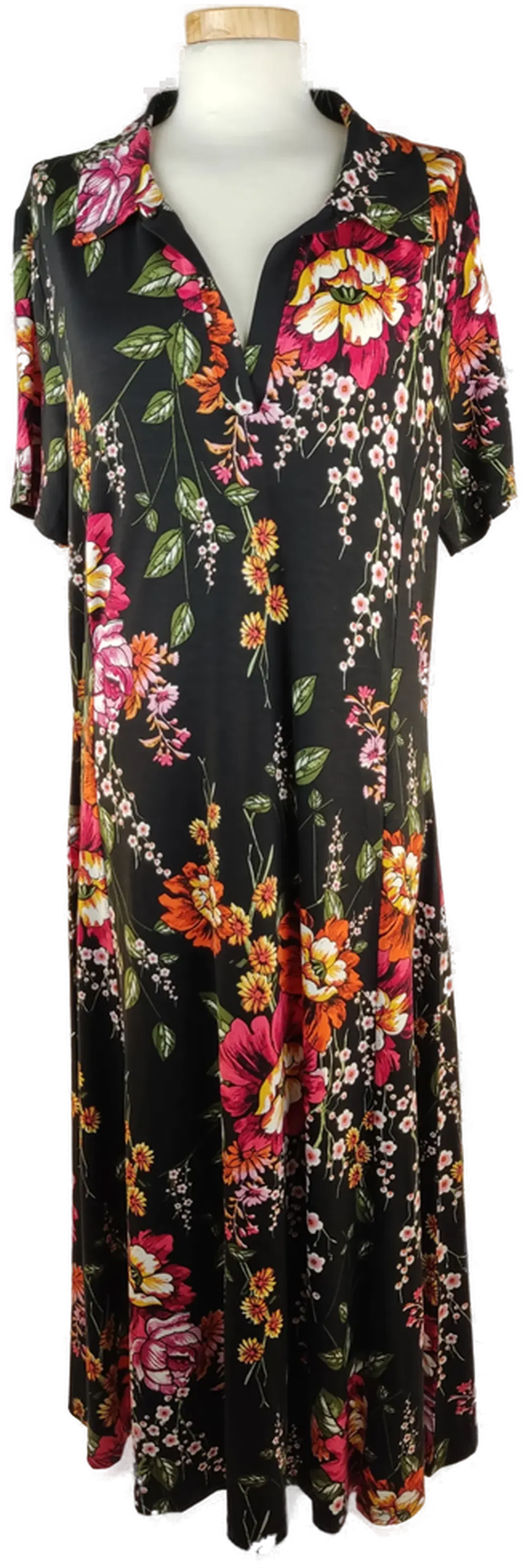 Damen-Maxikleid / bunt gemustert - XL/42 - Bild 4
