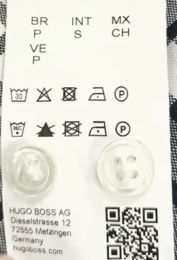 Hugo Boss Herrenhemd blau/weiß kariert Gr. S – Vorschau 4