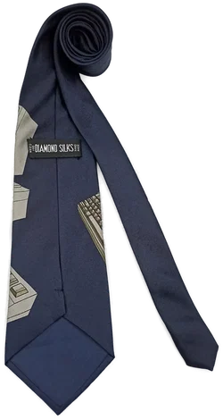 Diamond Silks Vintage Herrenkrawatte gemustert – Vorschau 2