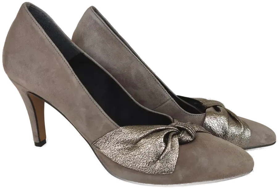 Tamaris Damen Pumps Veloursleder, grau - Gr. 40 - Bild 4