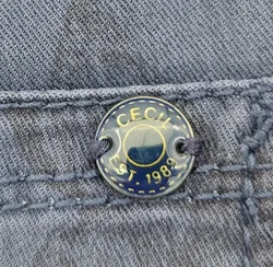 CECIL Damenjeans mit Schmetterlingsmuster blau - Gr. 28 - Bild 6