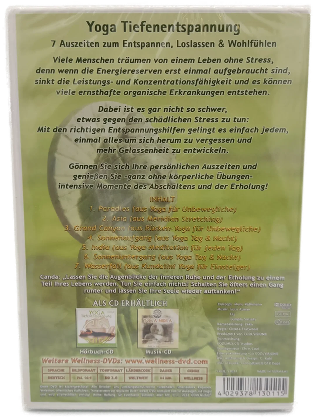 DVD "Yoga Tiefenentspannung" (OVP) – Bild 2