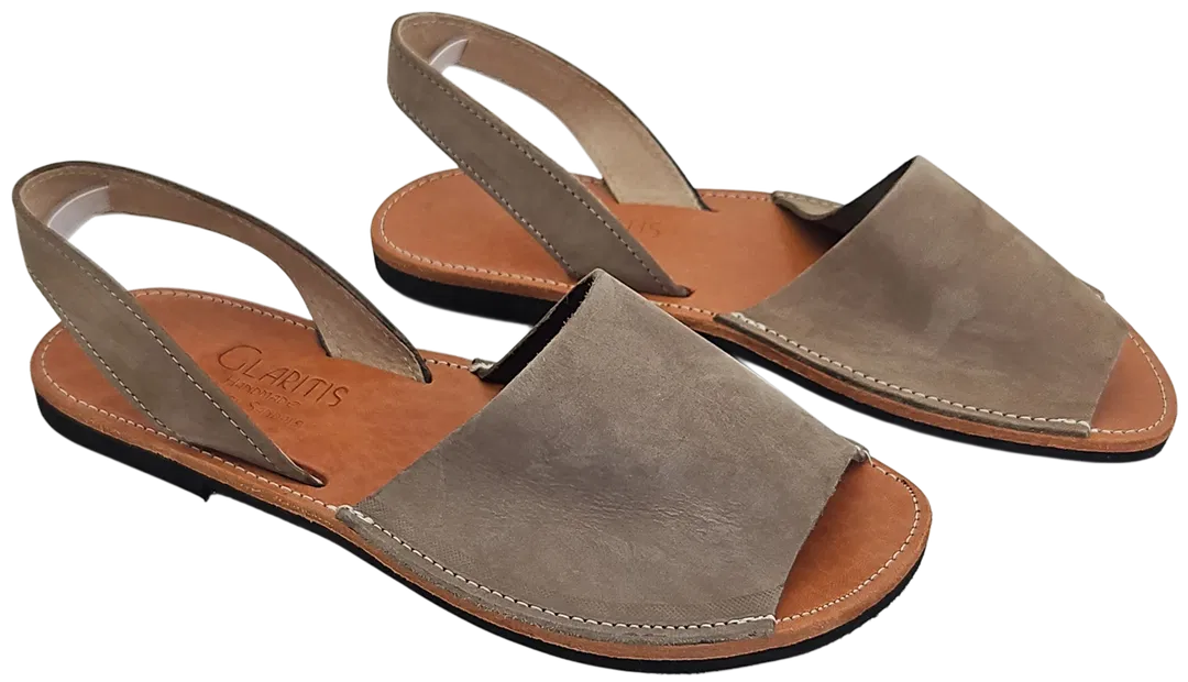 Glaritis Damen Leder Sandalen, grau/braun - Gr. 38,5 - Bild 4