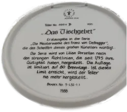 Lilien Porzellan Wandteller 