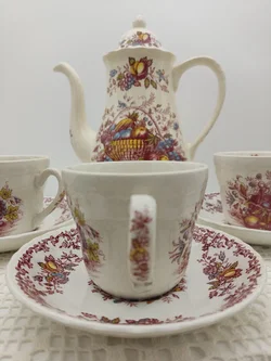 Royal Tudor 'Fruits & Flowers' Kaffee- und Teeservice Keramik | Englischer Schatz - Bild 14