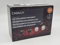 LED-Deko für Halloween "Totenkopf" (4er-Set) – Vorschau 1
