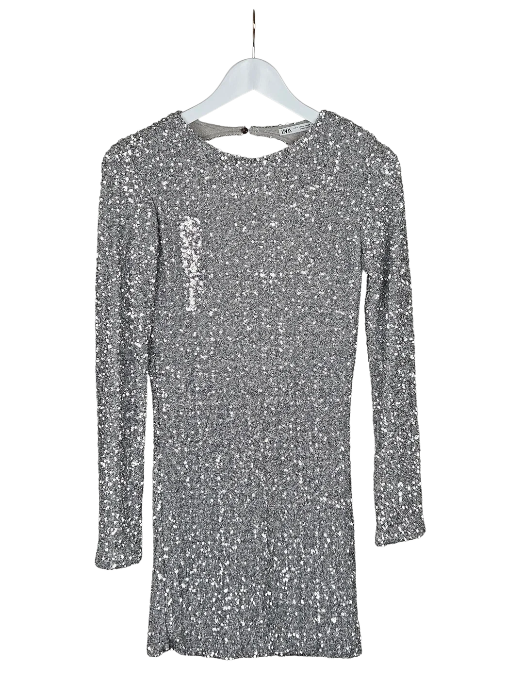 ZARA Damen Partykleid, silber - Gr. M - Bild 4