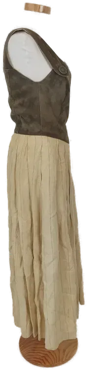 Trachtenkleid olivgrün, gelb - S/36 - Bild 2