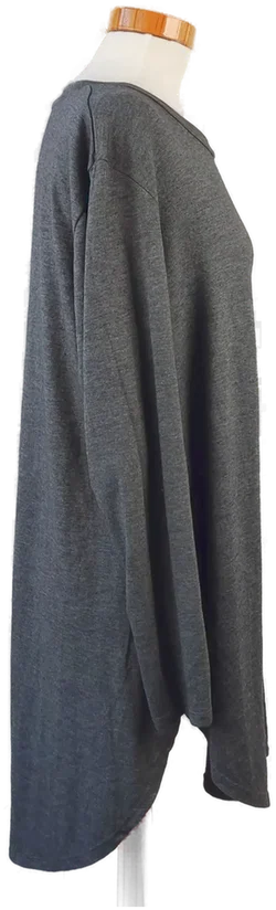 Damen Longshirt, grau - Gr. 3XL/4XL - Bild 2