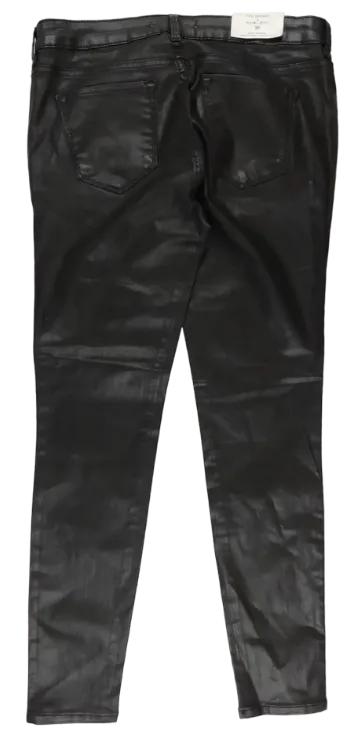 Zara Damen Hose schwarz coated - Gr. EUR 38 – Bild 2