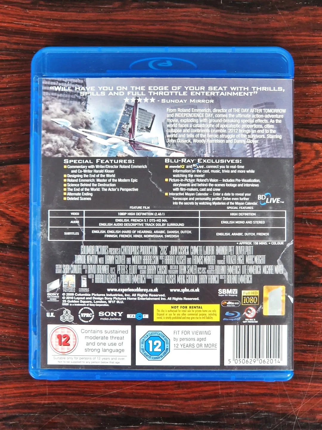 2012 - Film - Blu-ray - UK-Import (Englisch/Französisch) – Bild 2