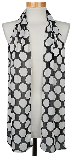 ORSAY Damen Schal - weiß/schwarz/gepunktet   - Bild 3