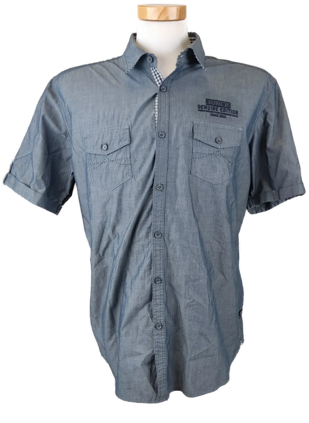 Charles Vögele Herrenhemd, blau - Gr. XL - Bild 1