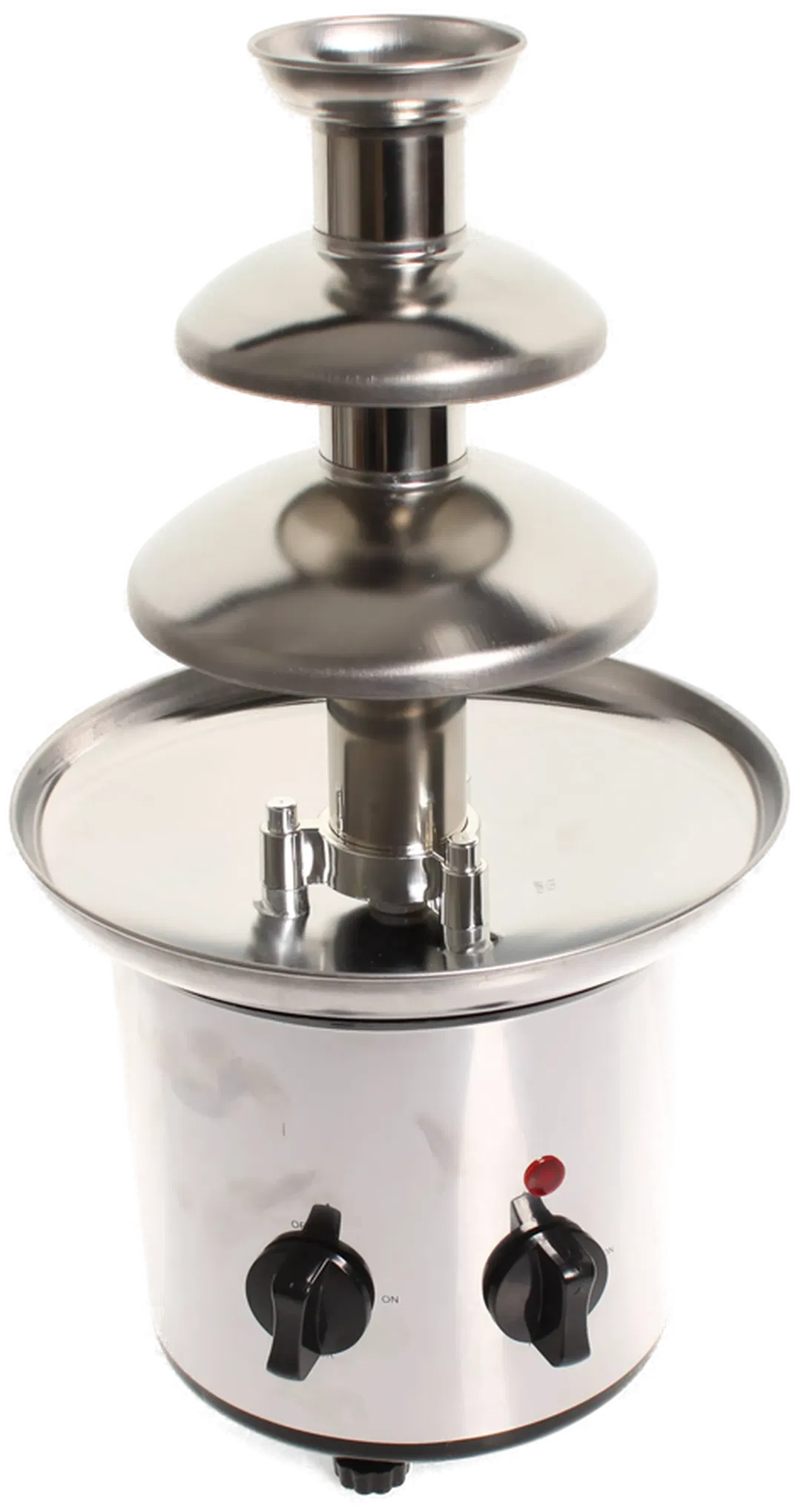 Schokobrunnen 3-stufig aus Edelstahl, ca. 38 cm Höhe, inkl. Rezeptbuch „Larousse Schokolade“ - Bild 1