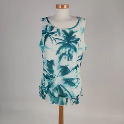 Sommertop Damen blau-türkis bedruckt-  Gr. XL - Bild 1