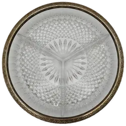 Kristallglas Schale mit Unterteilungen 23cm - vintage  - Bild 2