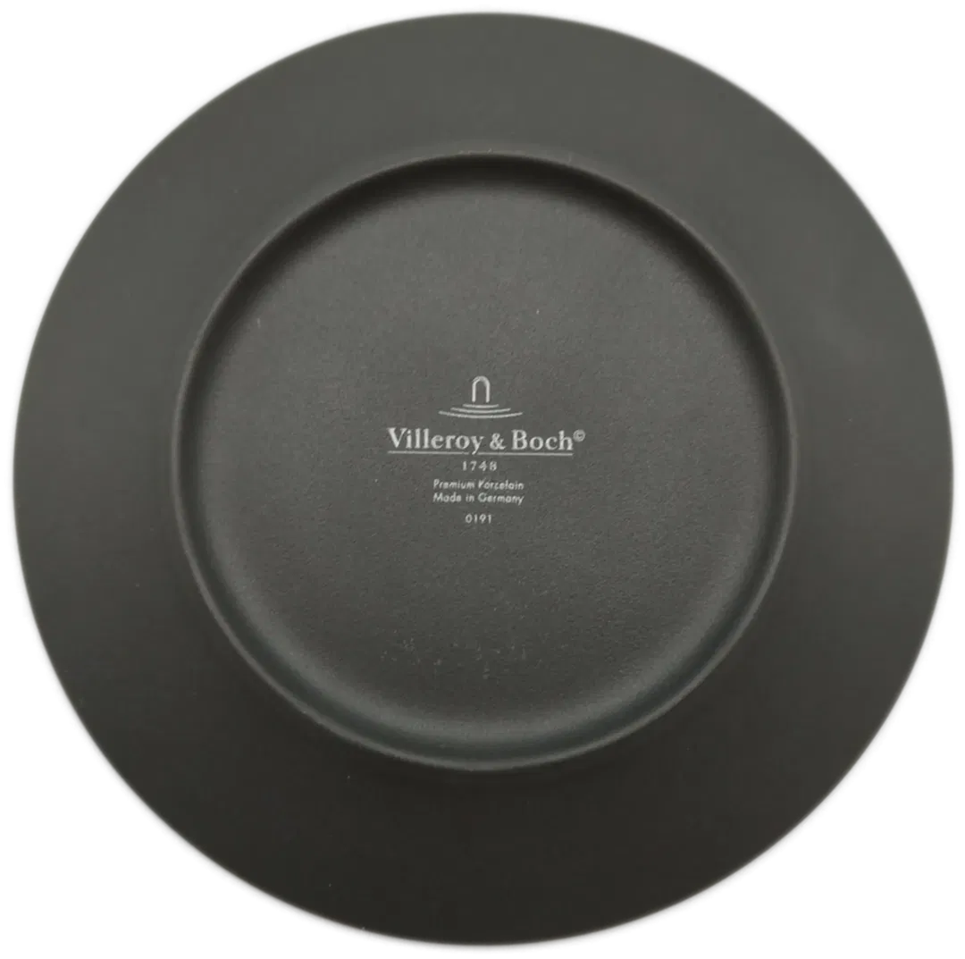 Schwarzes Villeroy & Boch Brötchenteller - Durchmesser 15.5 cm - Bild 1