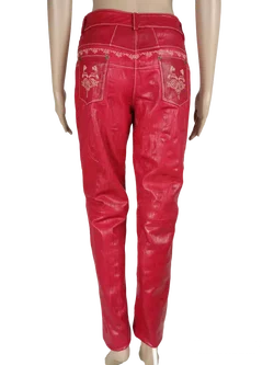 K&K Kaiserjäger Damen Lederhose, rot - Gr. L - Bild 3