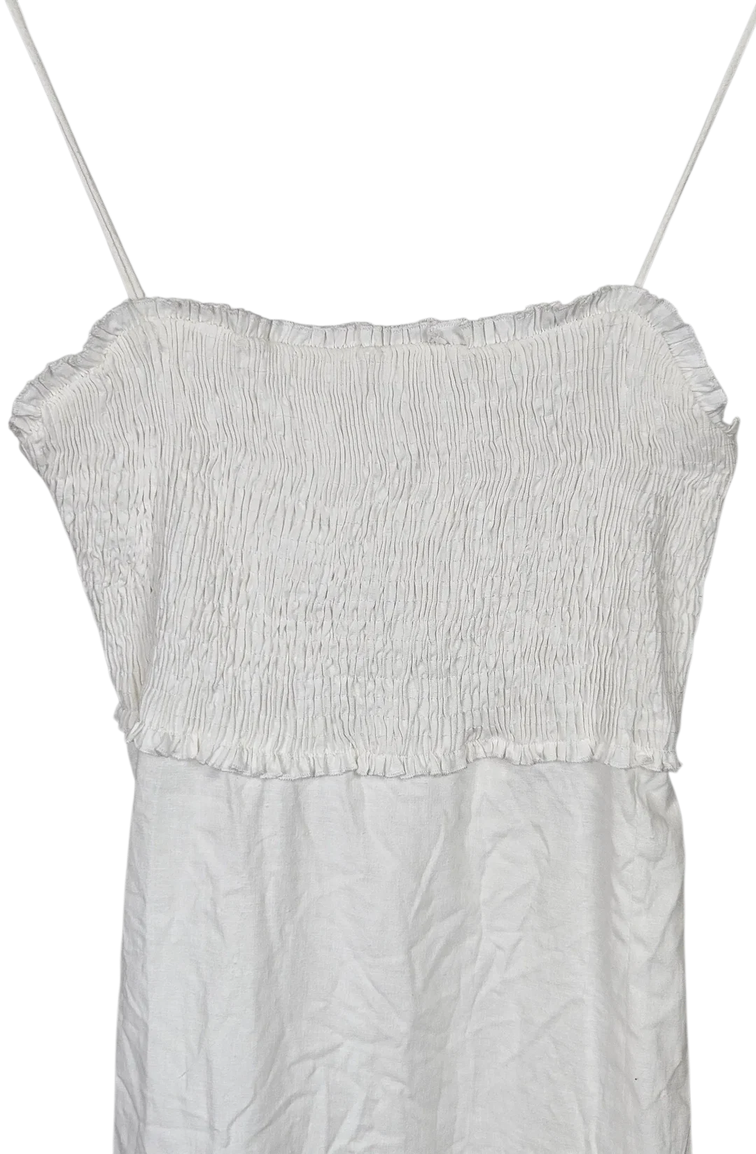 ZARA Damen Leinenkleid, weiß - Gr. L – Bild 3