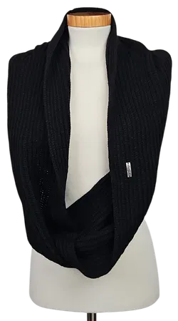 Eisglut Strick Loop / Schal, schwarz - Bild 2