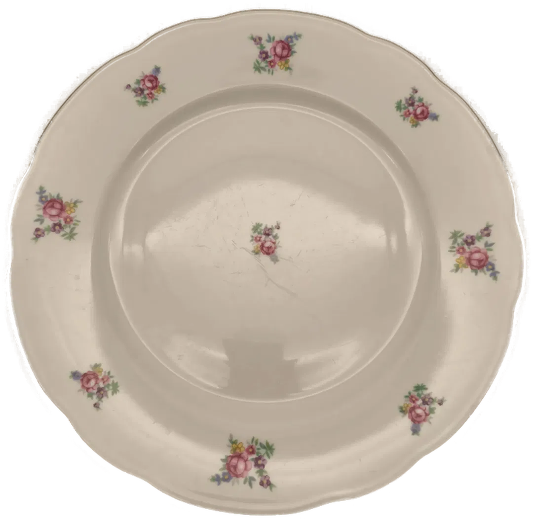 2 Speiseteller Bauernrosen, Vintage, Landhaus - Bild 4