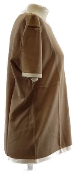 Damen T-Shirt in Beige - Hochwertige Viskose, Größe EUR 38 - Casual Style - Bild 4