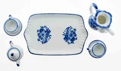 DELFTS BLAUW Handgemaltes Vintage Miniatur Teeservice aus Porzellan (8-teilig) - Bild 3