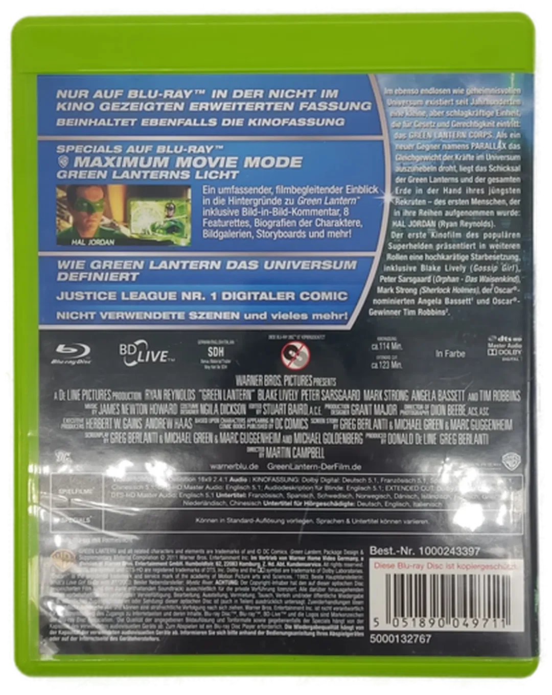 Blu-Ray "Green Lantern - Extended Cut" mit Ryan Reynolds and Blake Lively – Bild 2