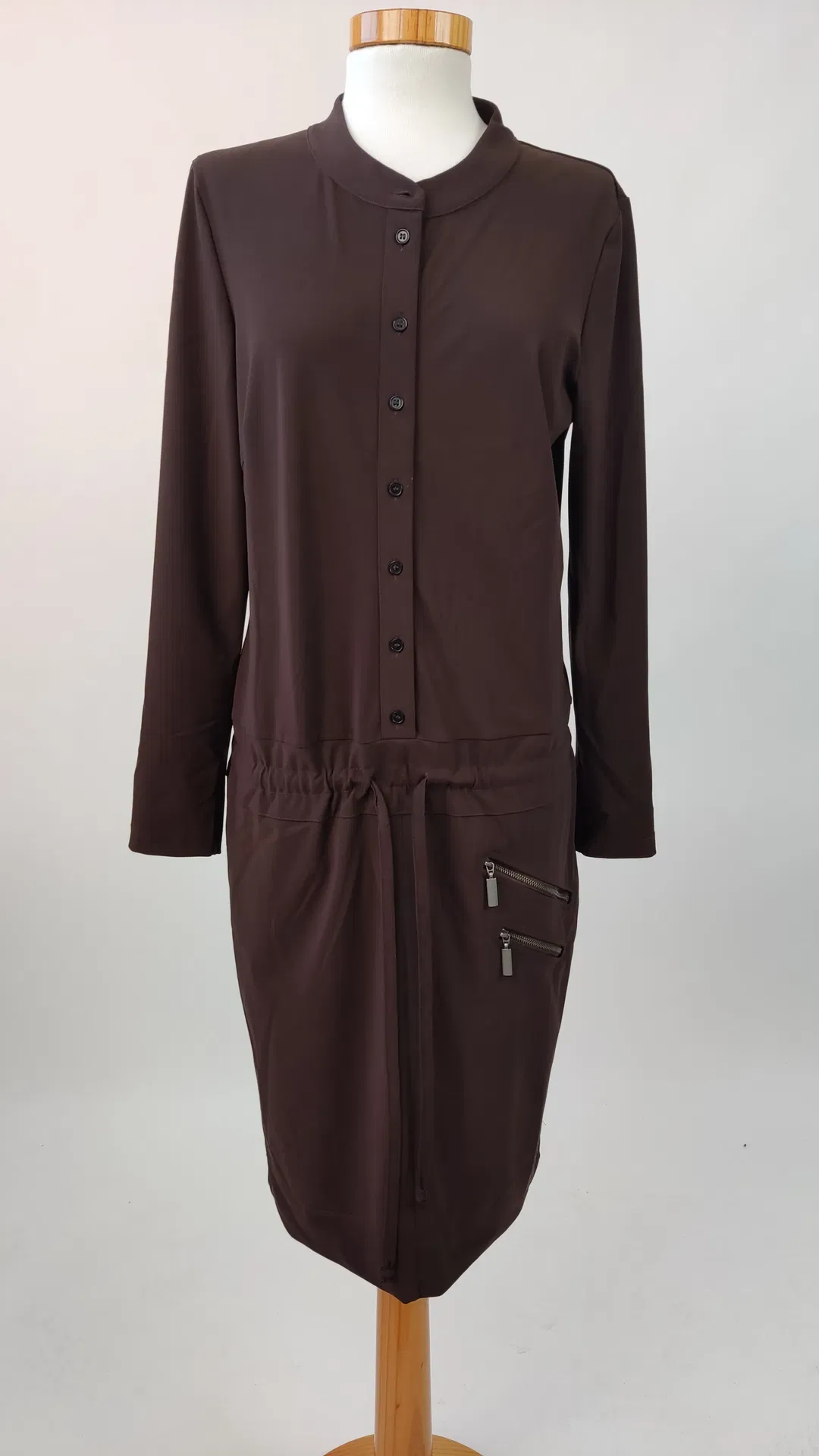 Jones Damenkleid Langarm braun - Gr. 34 - Bild 1