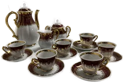 17-teiliges Neuwertiges Vintage Porzellan Kaffeeservice - Bild 3