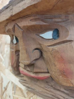 Waldgeist Wandfigur Holz 23 cm | Handgeschnitztes Unikat - Bild 3
