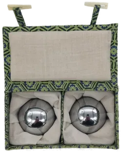 Chinesisches Qigong / Klangkugeln-Paar aus Chrome, ⌀ 5cm  - Bild 2