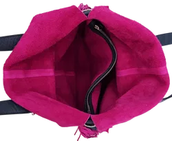 Max V. Koenig Damen Lederhandtasche mit Fransen, lila - Höhe ca. 37 cm - Bild 4